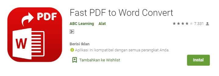 Konversi PDF ke Word